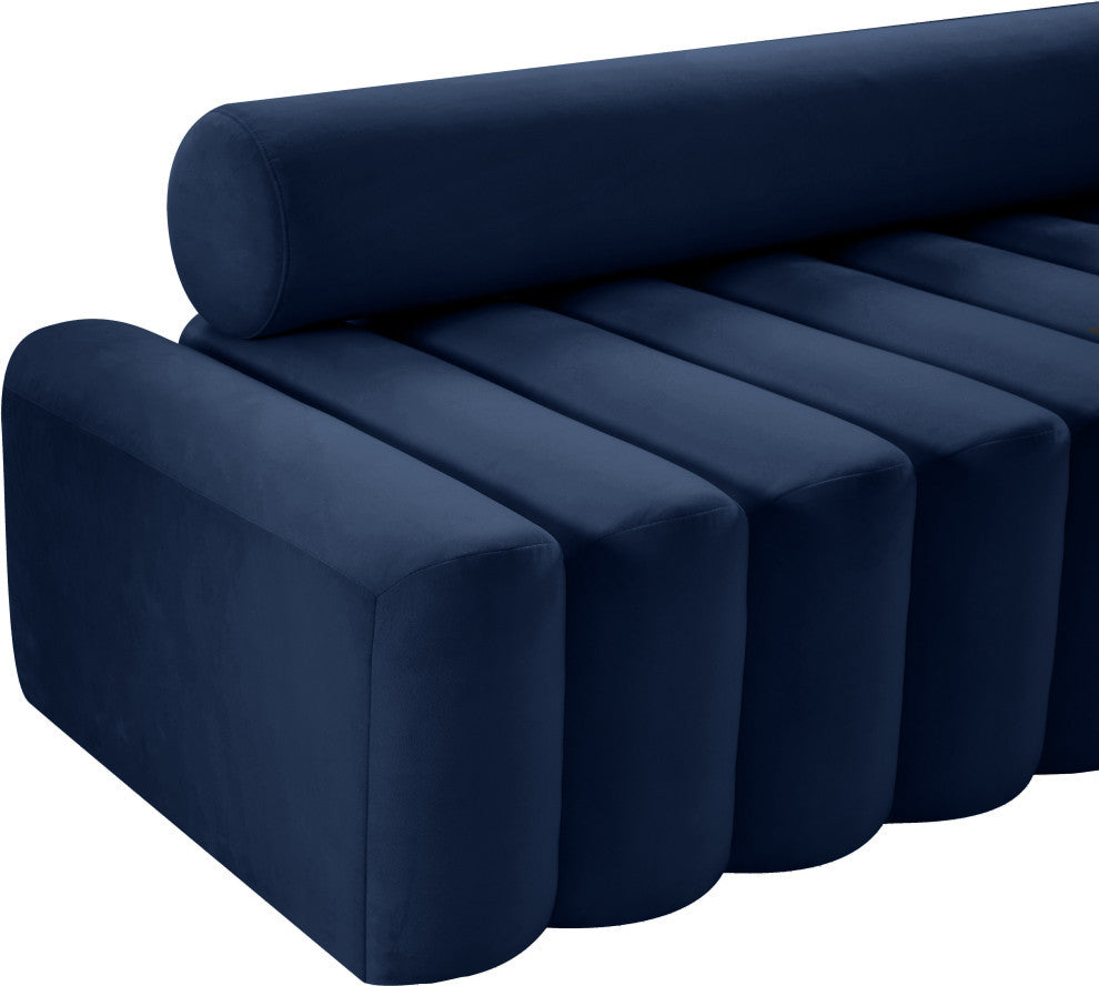 Melody Velvet Upholstered Chair, Navy, Sofa