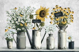 "Fresh Cut Sunflowers" Painting Print on Wrapped Canvas