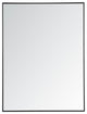 Home Living Metal Frame Rectangle Mirror 36", Black