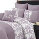 Bliss 100% Polyester 8PC Floral Bedding Set, Purple, King
