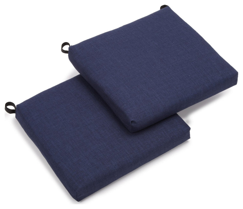 20"x19" Spun Polyester Chair Cushion, Set of 2, Azul