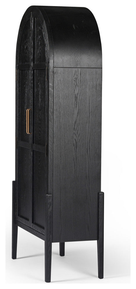 Tolle Panel Door Cabinet-Drifted Mat Blk