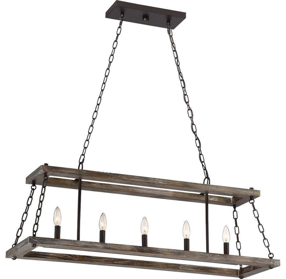 Quoizel DWL540WT Five Light Chandelier Dwelling Western Bronze