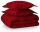 Bare Home Microfiber Duvet Insert & Duvet Cover Set, Red, King