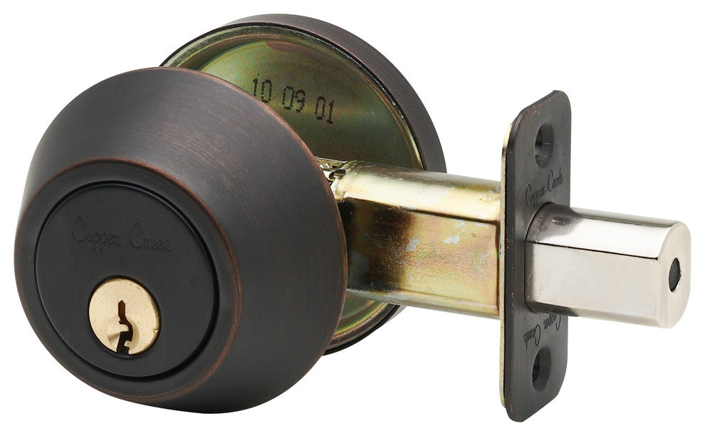 Single Cylinder Deadbolt, Tuscan Bronze