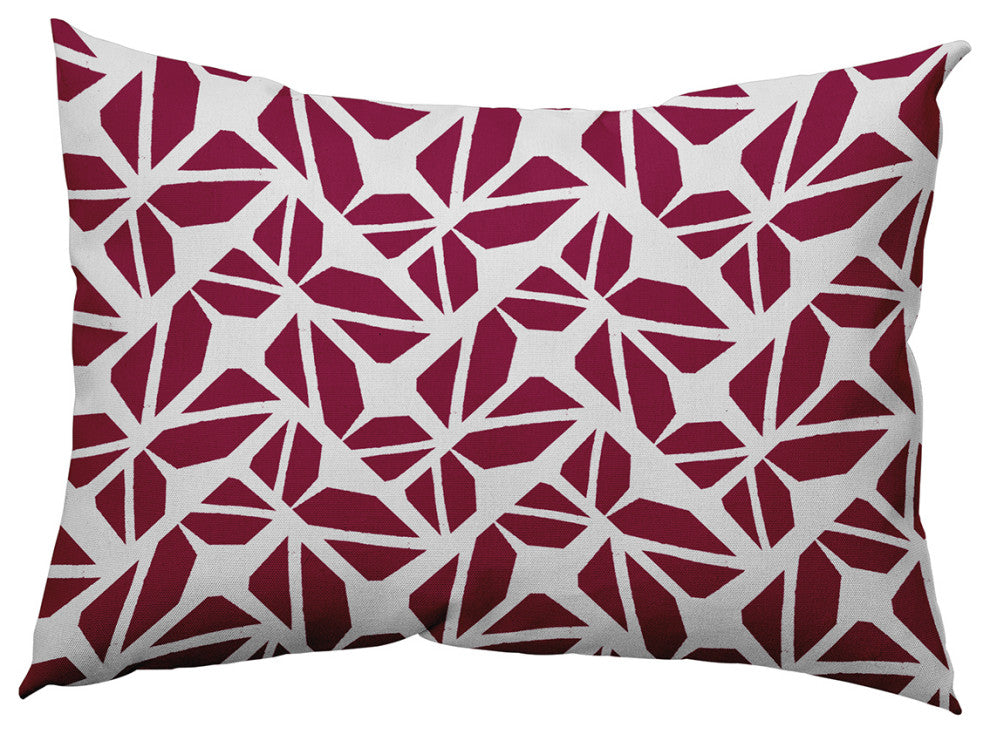 Kaleidoscope Graffiti Accent Pillow, Plum, 14"x20"