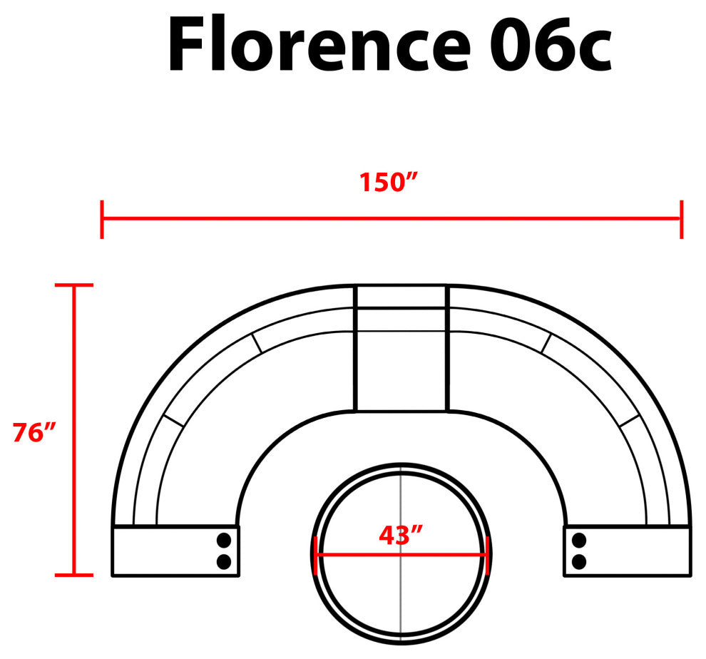 Florence 6 Piece Outdoor Wicker Patio Furniture Set 06c