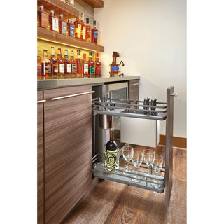 Two-Tier Knife Block Pull Out Organizers With Soft Close