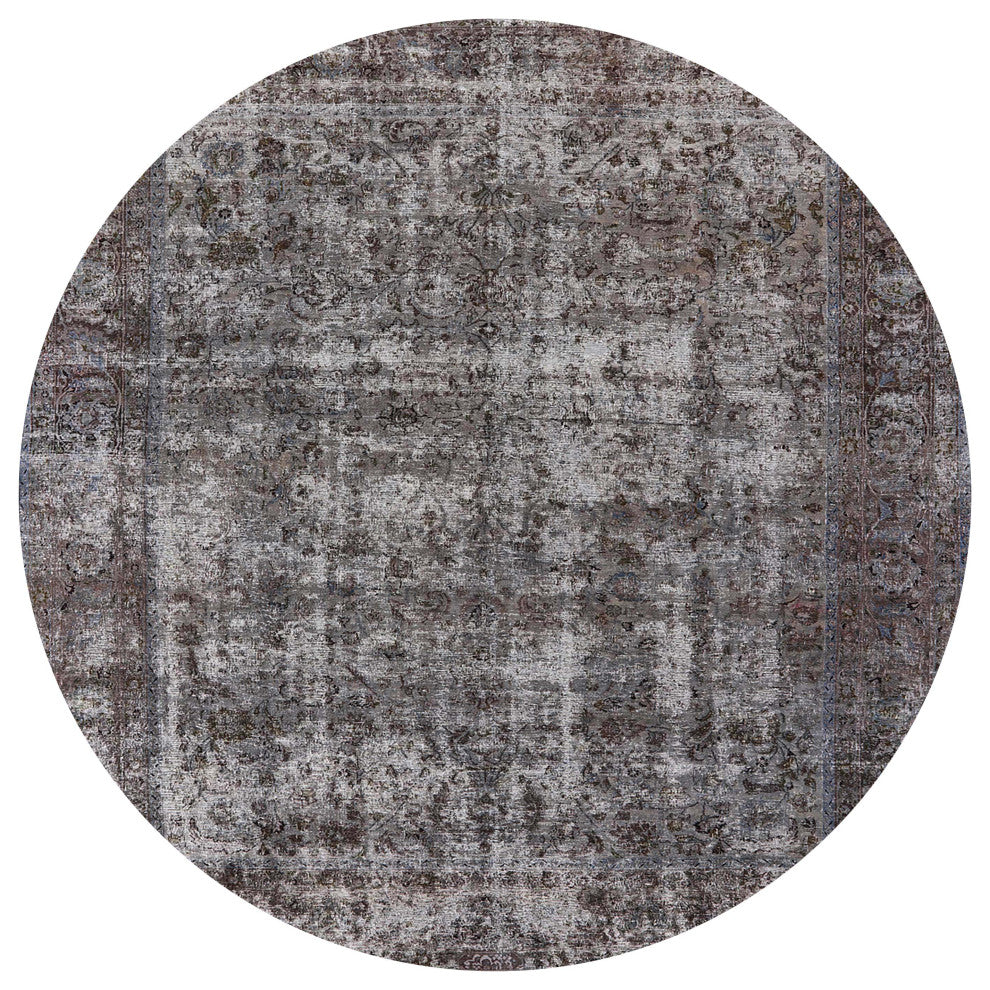 Ahgly Company Indoor Round Mid-Century Modern Area Rugs, 4' Round