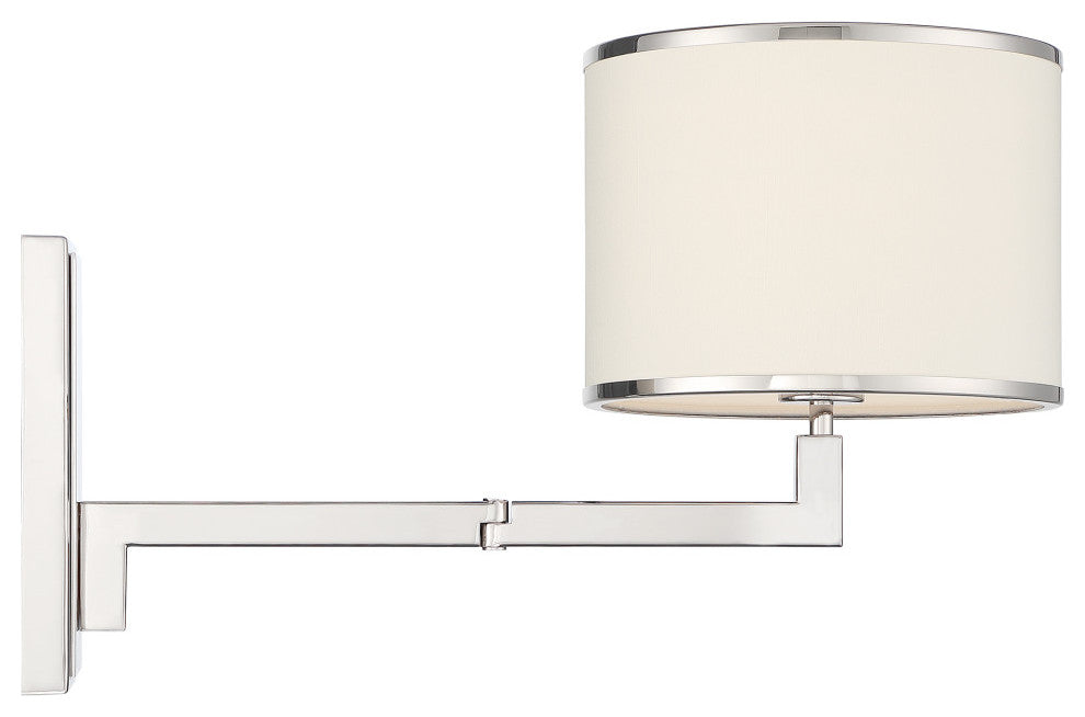 Madison One Light Wall Mount in Polished Nickel