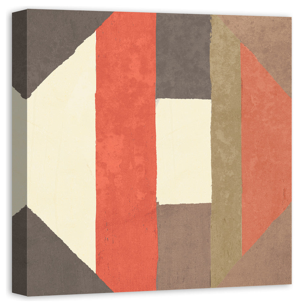 Pink Geometric 24x24 Canvas Wall Art
