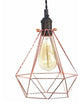 Black Copper Diamond Cage Pendant Light