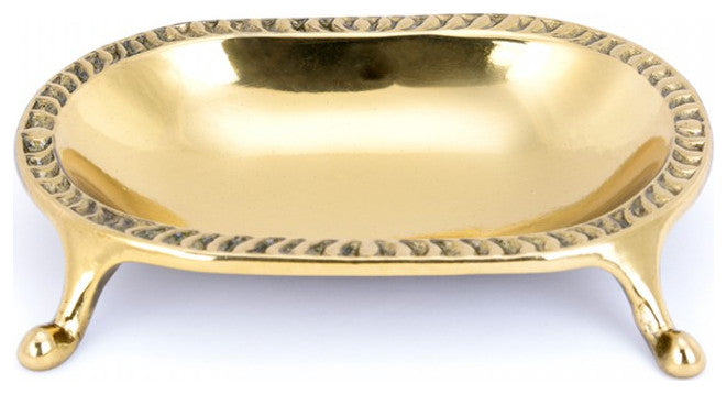 2 Vintage Freestanding Brass Soap Dishes Clawfoot Tub Style