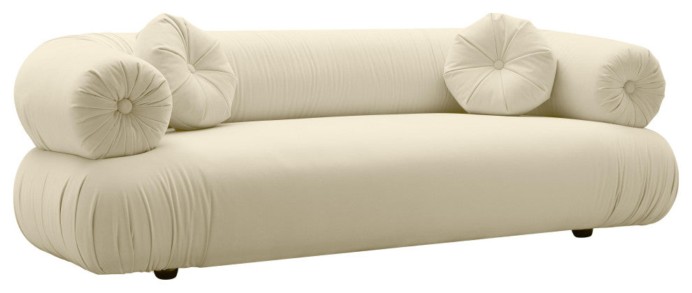 Jammin' Cream Velvet Sofa