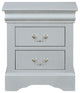 Louis Philippe Nightstand, Platinum