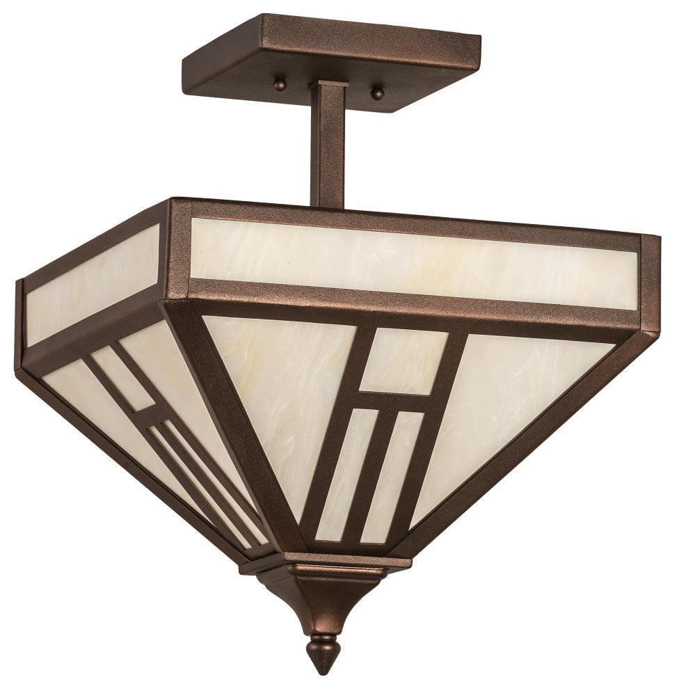 13Sq H Mission Flushmount