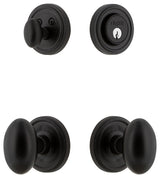 Ageless Iron Loch Rosette Combo Pack Aeg Knob, Black Iron