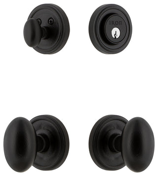 Ageless Iron Loch Rosette Combo Pack Aeg Knob, Black Iron