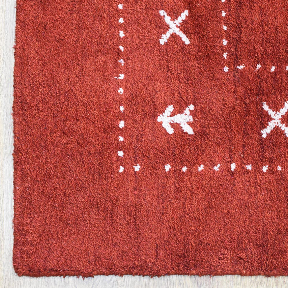 HAND KNOTTED LOOM SILK ECO-FRIENDLY RUGS-6'x9',Rectangle,Light Red,Contemporary