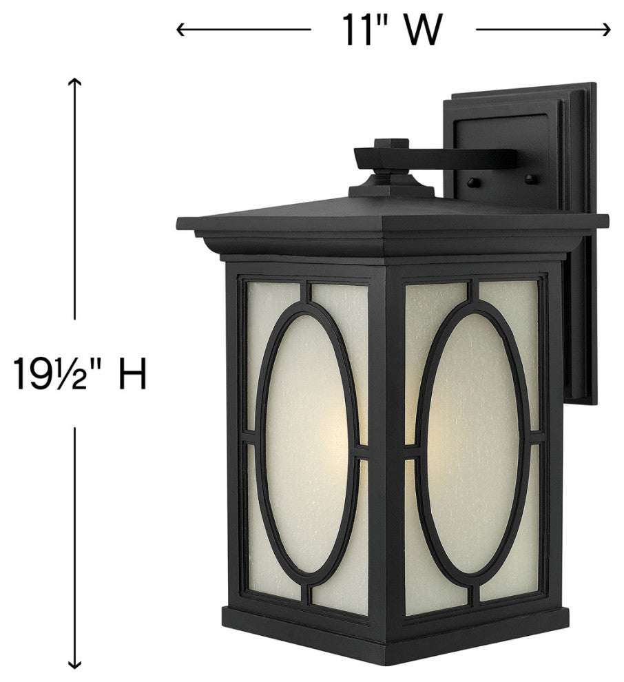 Hinkley Randolph Large Wall Mount Lantern, Black