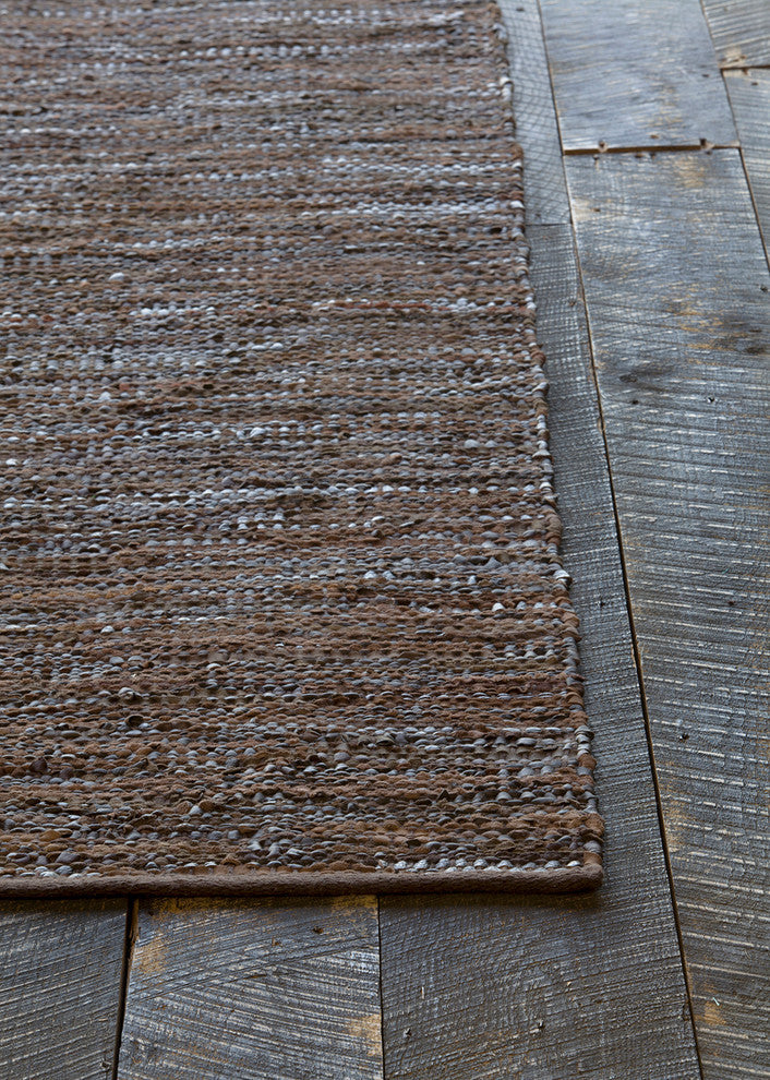 Saket Contemporary Area Rug, Brown, 3'6x5'6 Rectangle