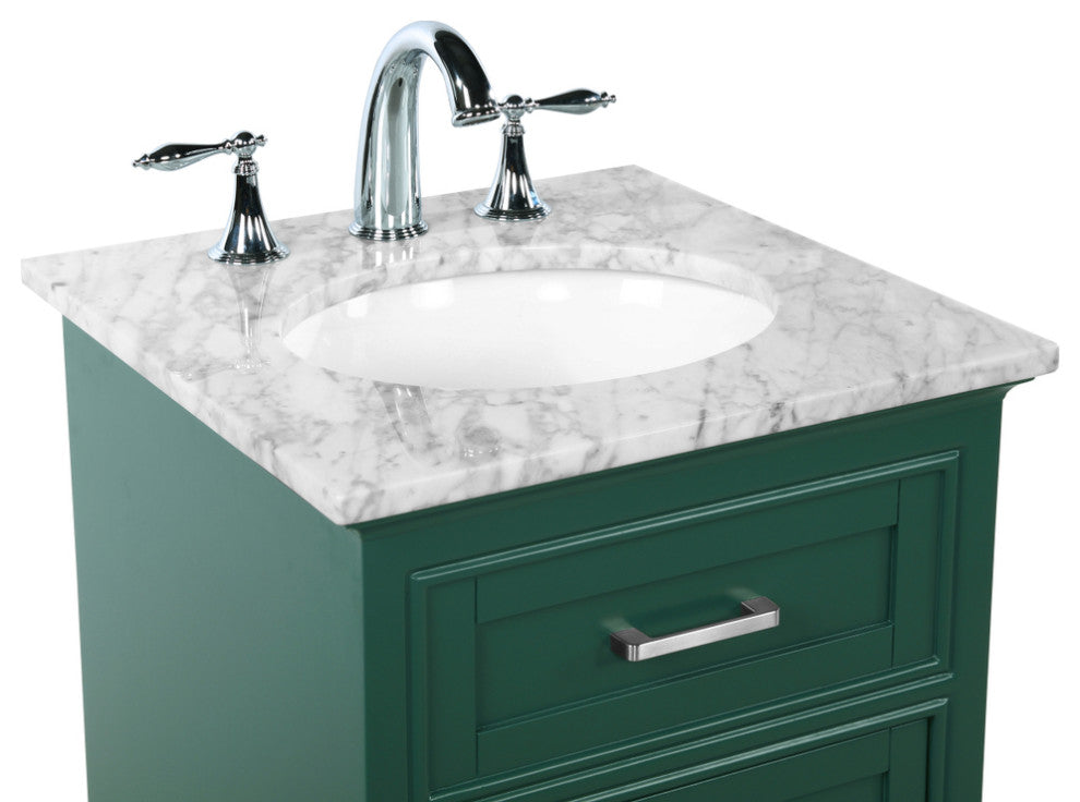 Amber Single Bathroom Vanity, Blue, Green, 19"
