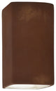 Ambiance, Small ADA Rectangle, Closed Top Wall Sconce, Real Rust