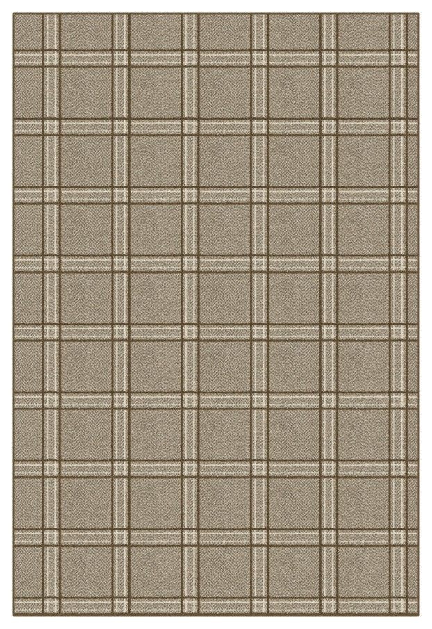 Coir Herrington Plaid Area Rug Milliken Tactesse Nylon, 4'x8'