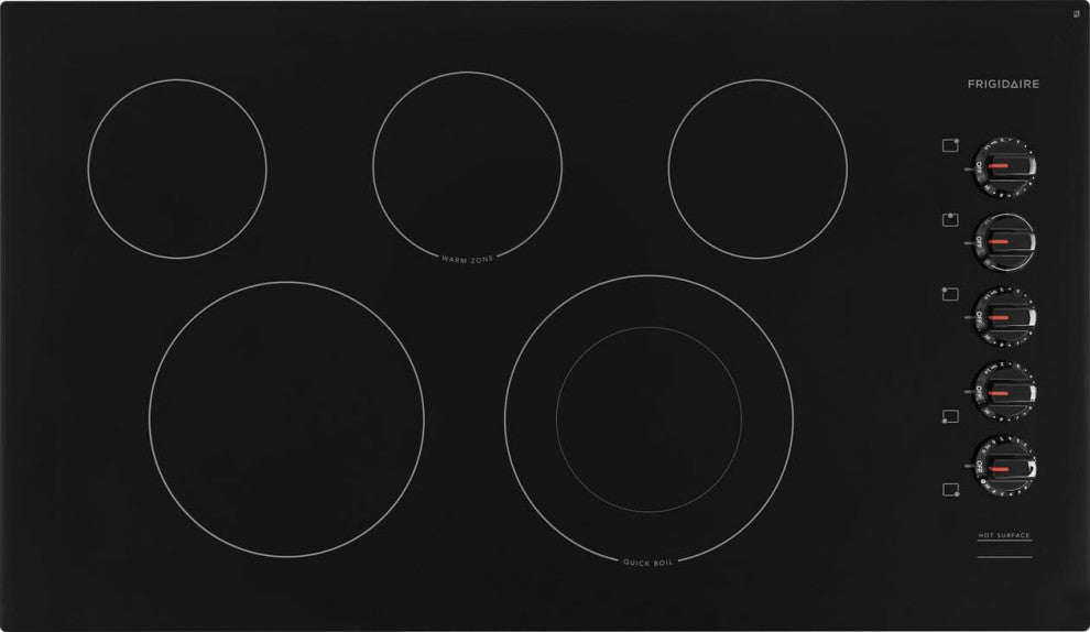 Frigidaire FFEC3625U 37"W 5 Burner Electric Cooktop - Black