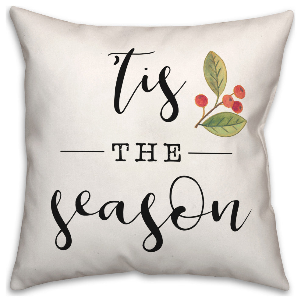 Tis the Season 18x18 Spun Poly Pillow