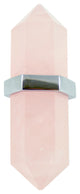 Dresser Drawer Handles 3" Rose Quartz Drawer Pulls, Chrome