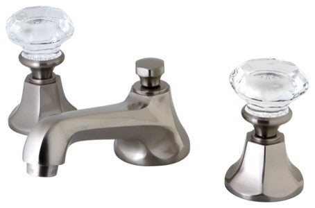 Kingston Brass Widespread Bathroom Faucet With Brass Pop-Up, Brushed Nickel
