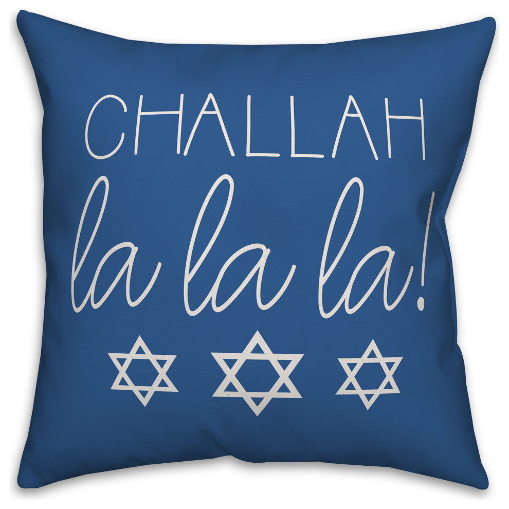 Challah La La La 18"x18" Throw Pillow