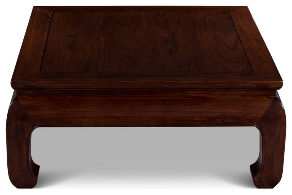 Dark Espresso Elmwood Ming Square Asian Coffee Table