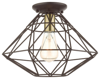 Bronze Geometric, Farmhouse, Industrial, Abstract, Rustic Flush Mount