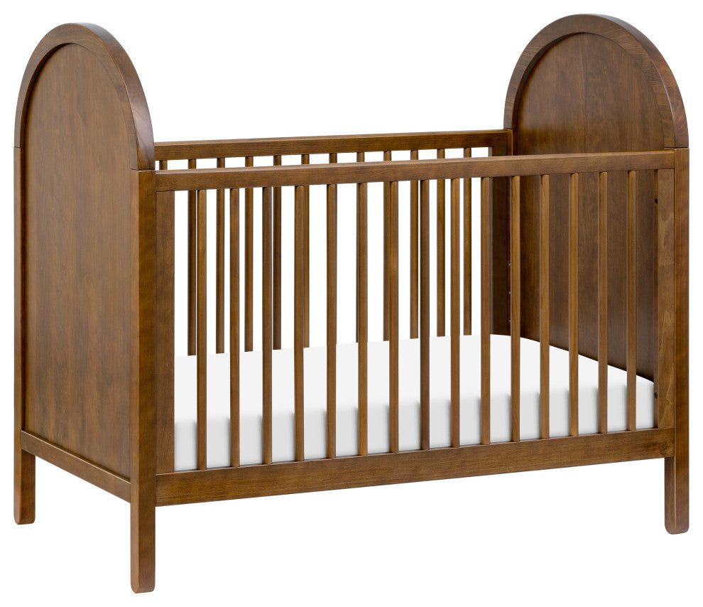 Bondi Cane 3-in-1 Convertible Crib with Toddler Bed Conversion Kit, Natural Walnut, Wood