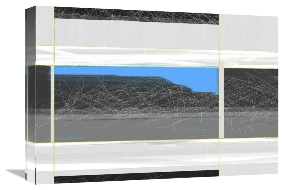 "Abstract White And Blue" Fine Art Print
