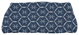 Button Up,Geometric Print Bath Towel,Navy Blue, 28 x 58"
