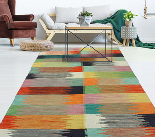 Modern Flatweave Milangel Ivory/Gold Rug, 5'8x8'5