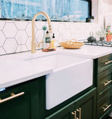 Austen Crisp White Fireclay 24" Single Bowl Farmhouse Undermount Sink