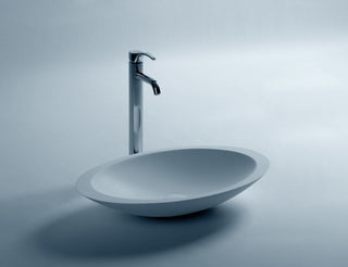 ADM Elipsed Countertop Sink, White, 24", Matte White