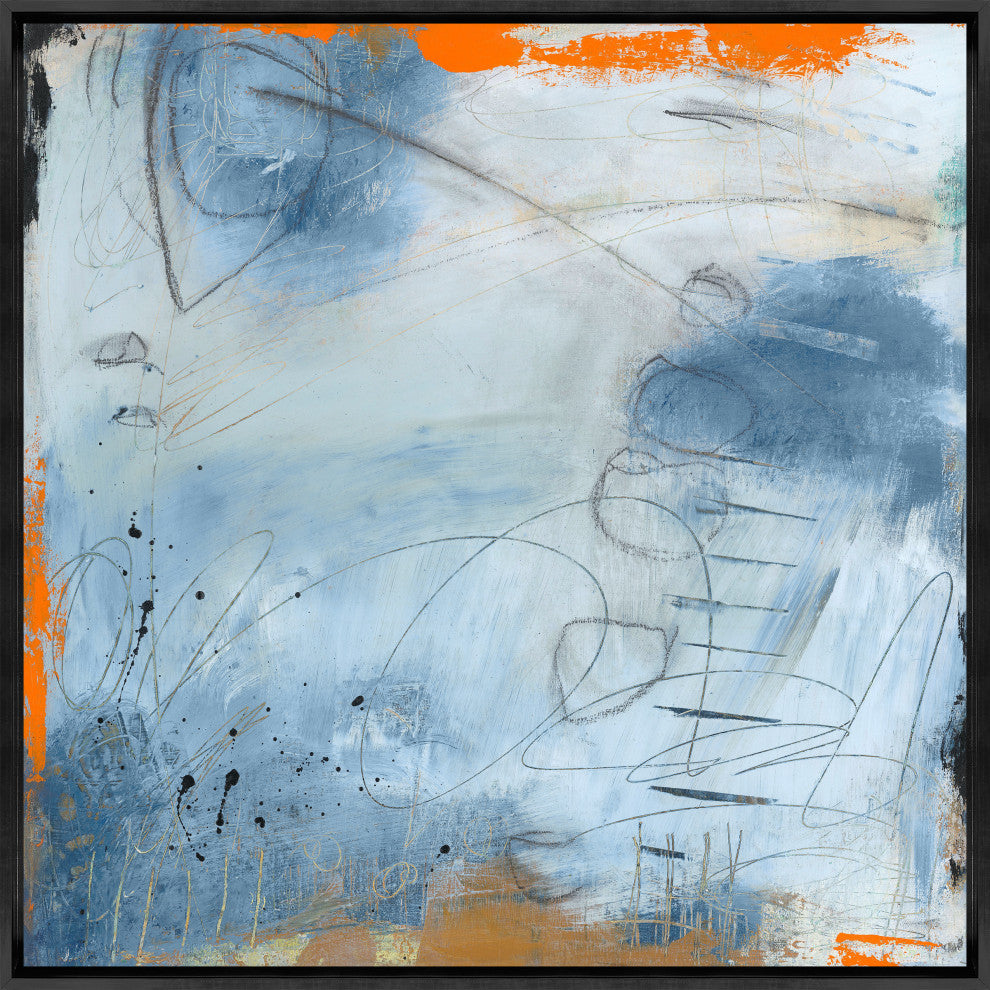 24x24 Quiet Reflection II, Framed Artwork, Black