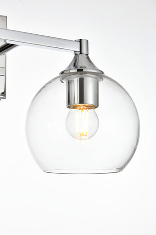 2 Light Chrome And Clear Bath Sconce