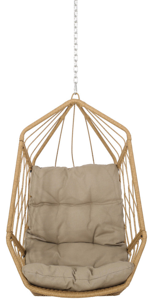 Mesena Outdoor/Indoor Wicker Hanging Chair with 8 Foot Chain (NO STAND)