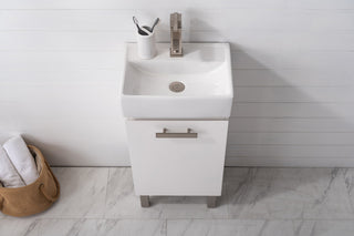 Stella Modern White 16.5" Single Sink Vanity