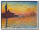 City Silhouette Rainbow Landscape Monet Classic Painting, 16"x20"