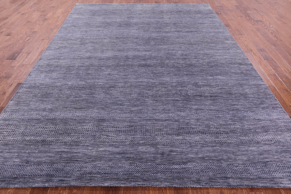 Hand-Knotted Savannah Grass Wool and Silk Rug 9' 2" X 11' 9" Q11921