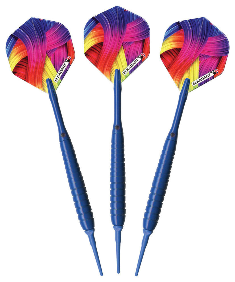 Elkadart Neon Blue Soft Tip Darts, 18 Grams