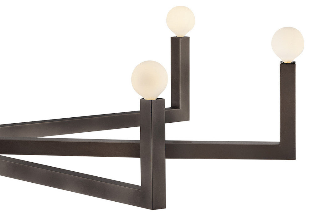 Hinkley Ezra Large Single Tier Chandelier, Black Oxide