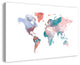 Jewel Tones World Map 24x36 Canvas Wall Art